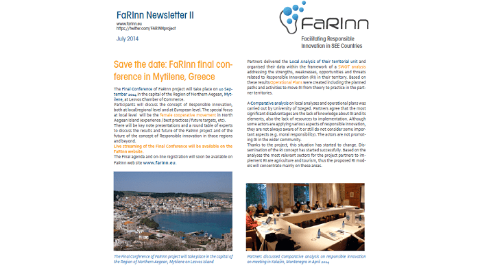 Pubblicata Newsletter FaRInn